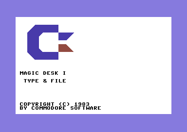 Magic Desk I title screen for Commodore 64